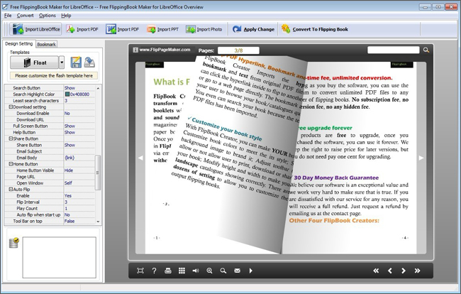 Flipbook maker for LibreOffice