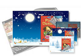 Snowy Christmas theme of templates help quick building page-flipping books