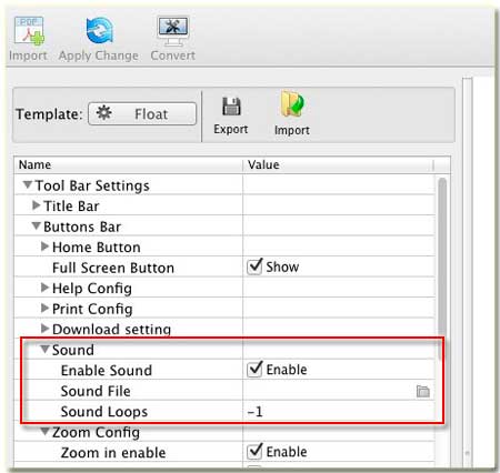 FlipBook Creator for MAC add background music