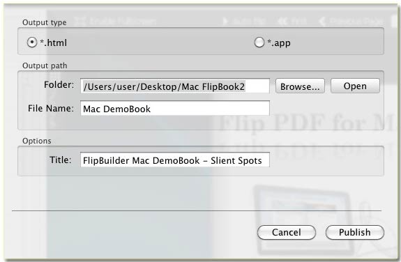 Mac flipping product catalog output types