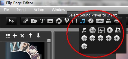 Can I add sound player into flipbook by Flipbook Digital Publishing Software?