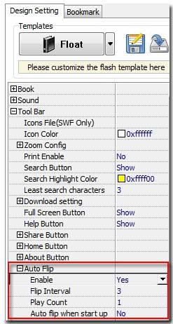 auto flip settings