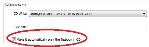 automatically play on CD