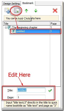 add child bookmarks for small chapters