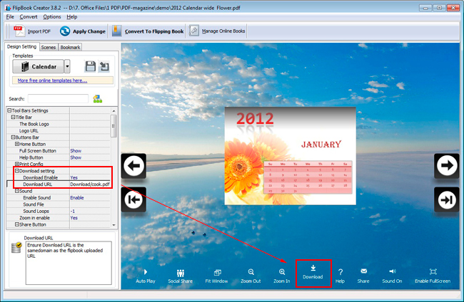 How Does The Function Download Work On Calendar Template 