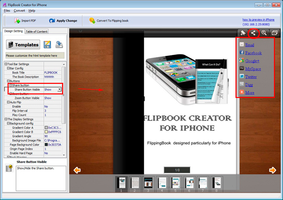 iPhone-flipbook-social-share