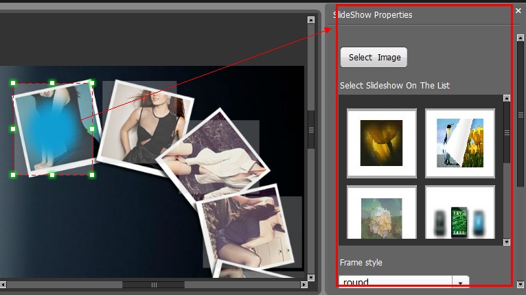 How to embed image & photo slideshow into flash pages with use Digital Flipbook Software