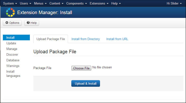 Install the Flipbook Plugin in Joomla