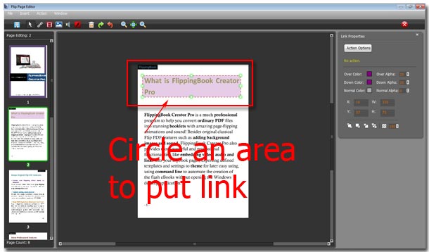 circle an area to put links