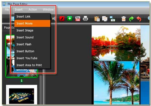 Office to FlipBook Professional insert movie function