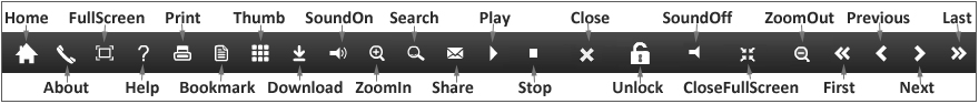 FlipBook Creator all the  icons