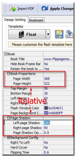 relative page shadow