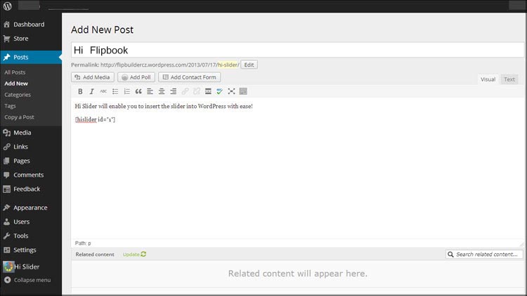 Copy & Paste the Flipbook Shortcode to Your WordPress Page or Post