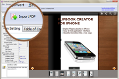 FlipBook publishing User-friendly UI of FlipBook Creator for iPad