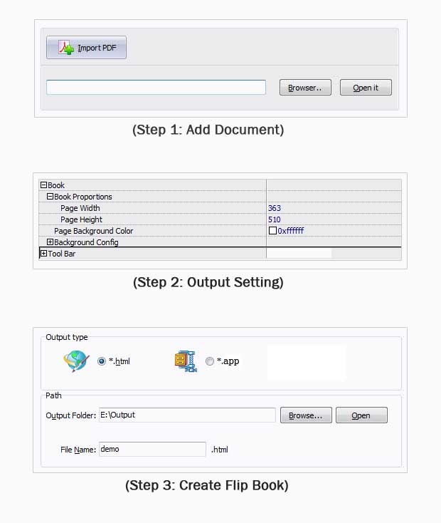  Step of Boxoft Flipbook Digital Publishing Software for Mac 