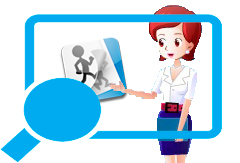 Cartoon flipbook pages narrator