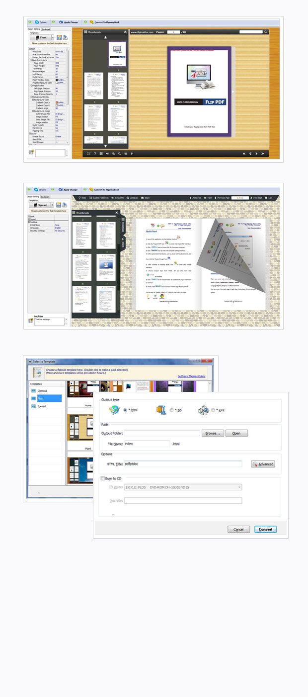 Print any printable document to Flash page flip eBook with real page turn effect