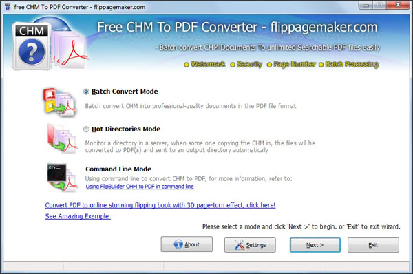 Free CHM to PDF