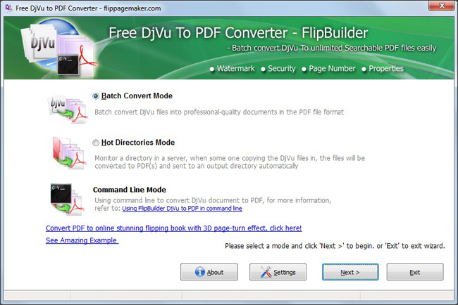FlipPageMaker Free DjVu to PDF screenshot FlipPageMaker Free DjVu to PDF screenshot