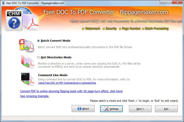 Flippagemaker Doc to PDF screenshot