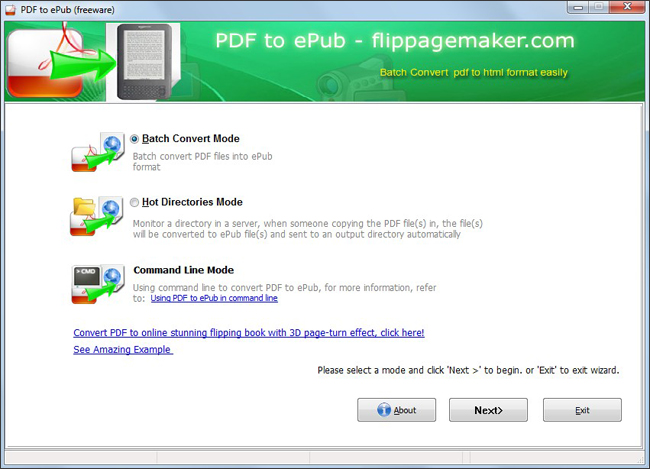 Windows 8 FlipPageMaker Free PDF to ePub full