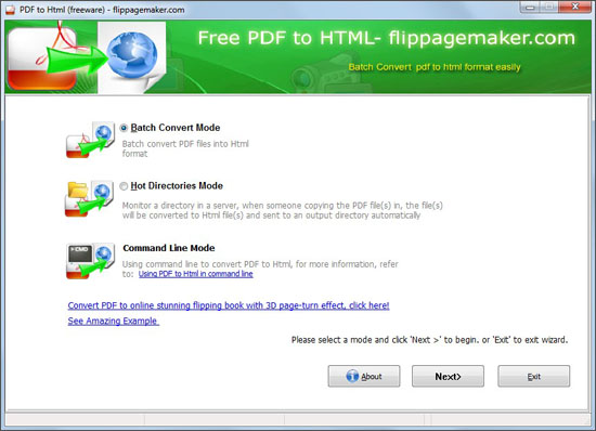 Free PDF to HTML screenshot Free PDF to HTML screenshot