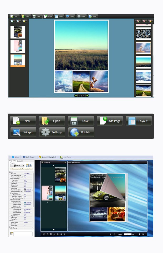 screenshots for Photo to FlipBook maker