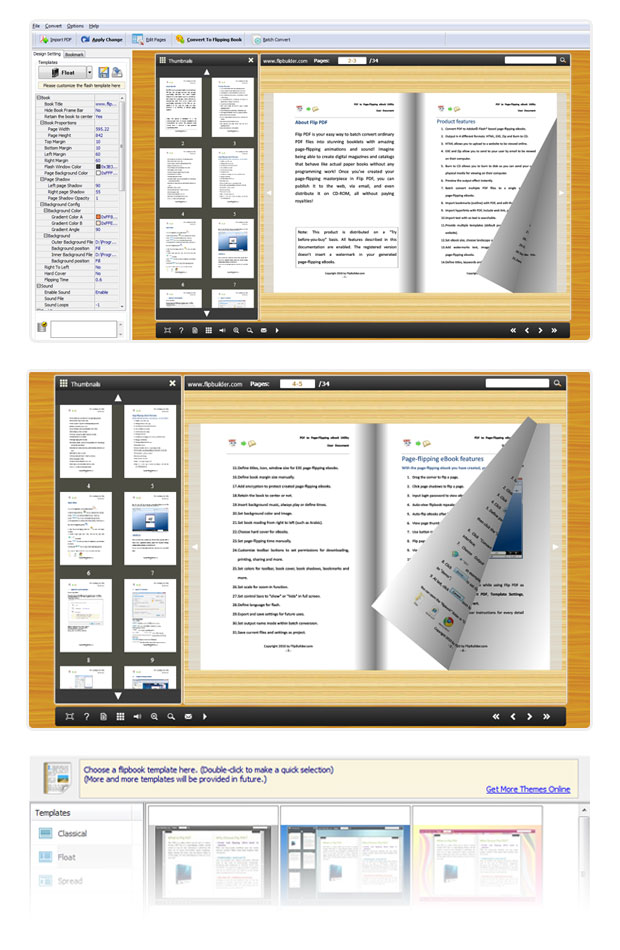 Convert Powerpoint to flash flip book with 3D page flip effect