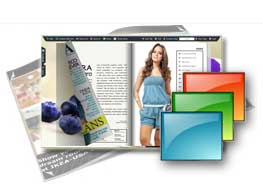 Blueberry theme of templates help quick building page-flipping books