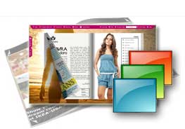 Sunbeach theme of templates help quick building page-flipping books